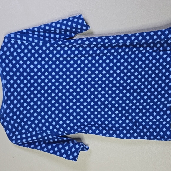 Chico's Cool Check Everyday  Blue and White Tee Size Mediun NwT. - Picture 8 of 9